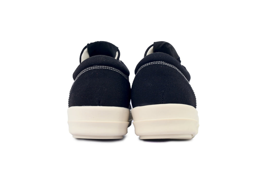 Rick Owens DRKSHDW Black Canvas Long Tongue Sneakers