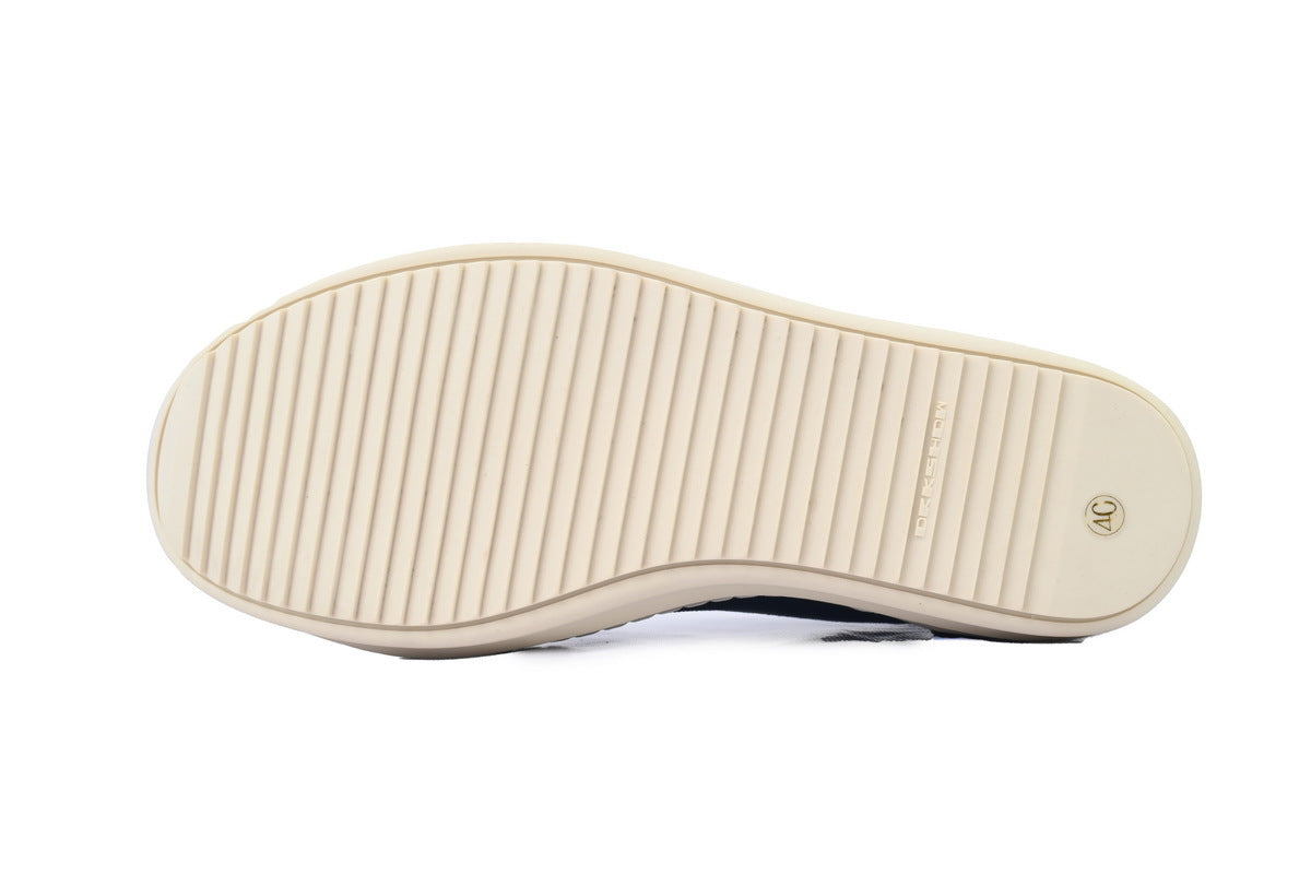 Rick Owens DRKSHDW Black Canvas Long Tongue Sneakers