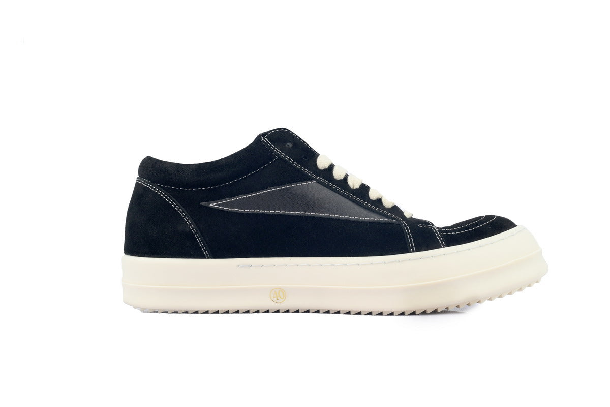 Rick Owens DRKSHDW Luxor Vintage Low Black Suede Sneakers
