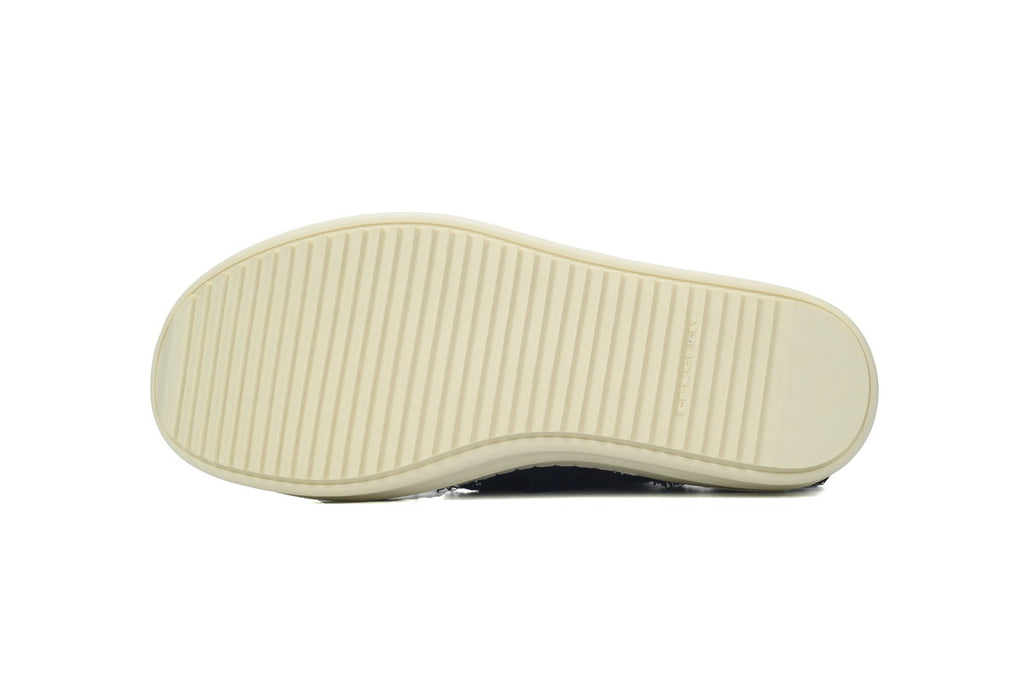 Rick Owens DRKSHDW EDFU Slashed Low Black Milk Sneakers