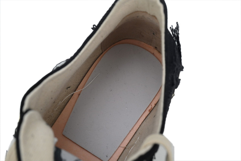 Rick Owens DRKSHDW EDFU Slashed Low Black Milk Sneakers