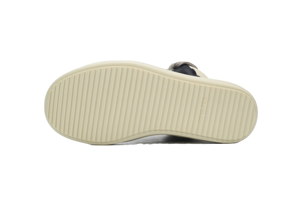 Rick Owens Geobasket Oversized Eyelet Black Milk Sneakers