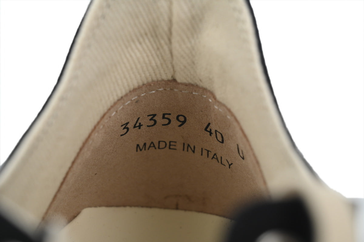 Rick Owens DRKSHDW Lido Low Black Milk Textile Sneakers