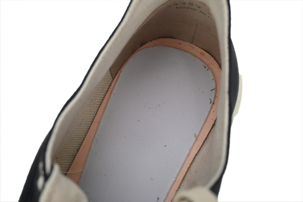 Rick Owens DRKSHDW Lido Low Black Milk Textile Sneakers