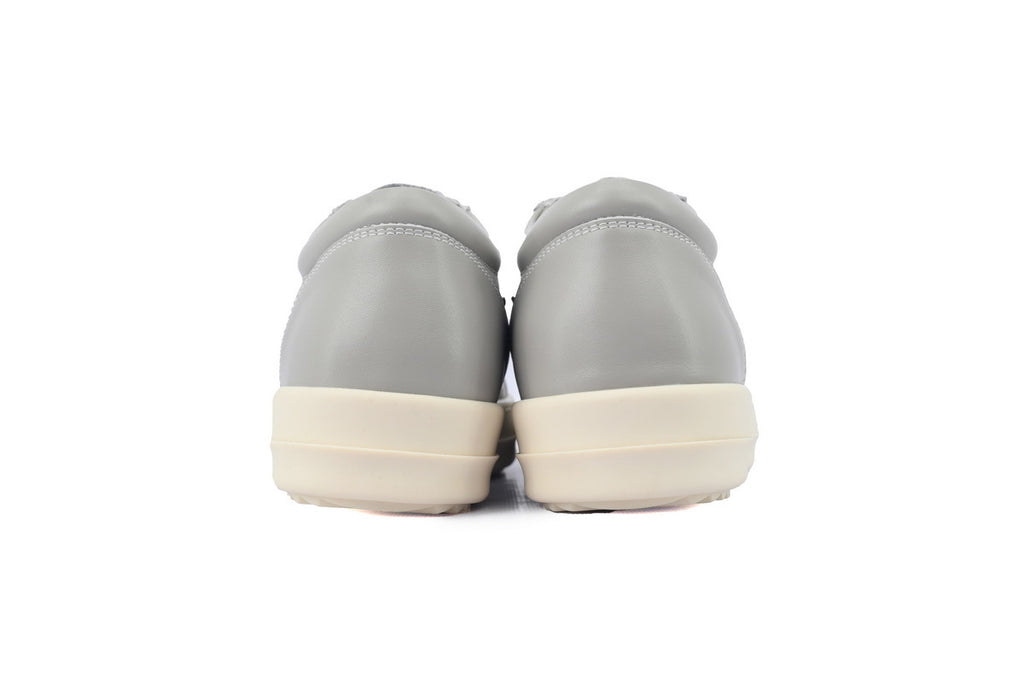Rick Owens Lido Vintage Low Dust Grey Calf Leather Sneakers