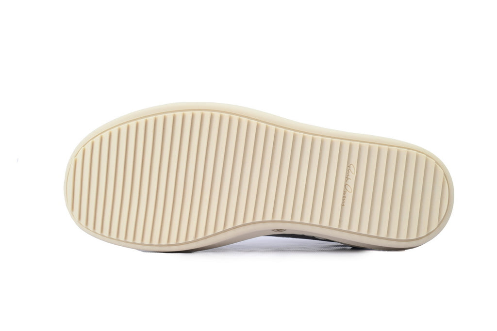 Rick Owens Lido Vintage Low Dust Grey Calf Leather Sneakers
