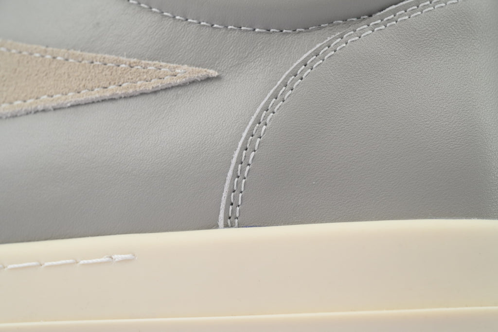 Rick Owens Lido Vintage Low Dust Grey Calf Leather Sneakers