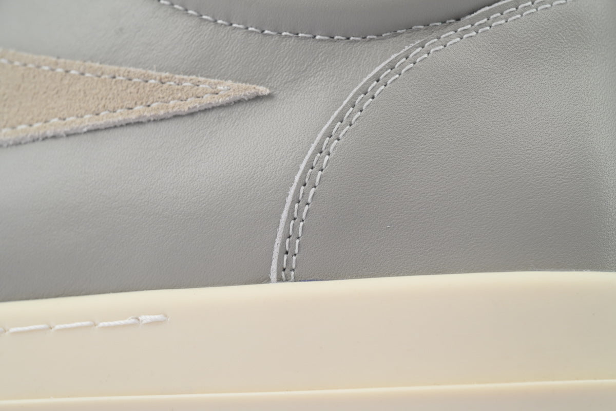 Rick Owens Lido Vintage Low Dust Grey Calf Leather Sneakers
