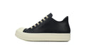 Rick Owens Temple Low Black Milk Leather Sneakers