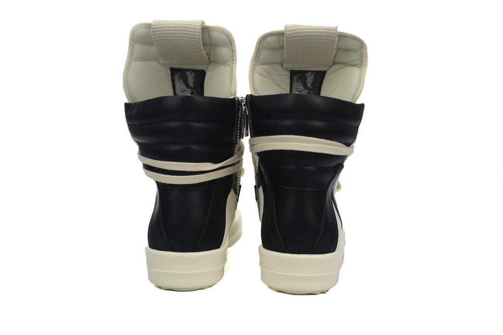Rick Owens Luxor Geobasket High Milk Black Sneakers