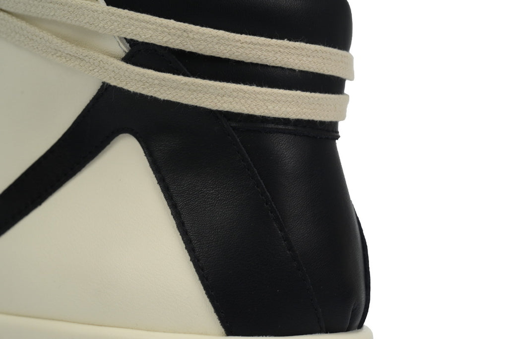 Rick Owens Luxor Geobasket High Milk Black Sneakers