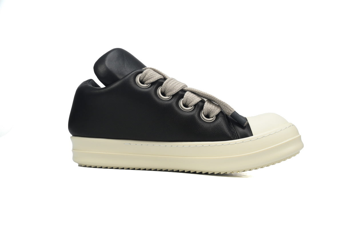 Rick Owens Luxor Jumbo Padded Low Black Milk Sneakers