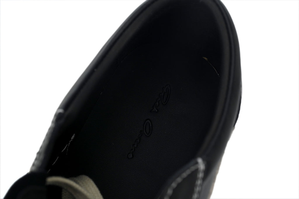 Rick Owens Strobe Vintage Low Black Milk Leather Sneakers
