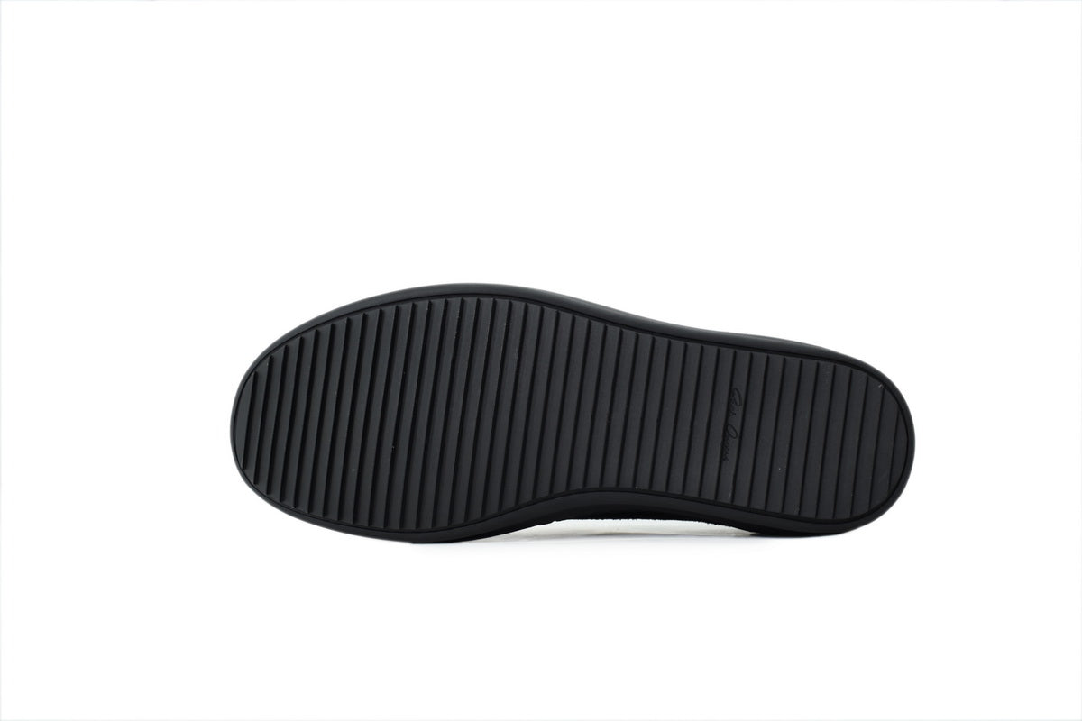 Rick Owens Strobe Vintage Low Black Suede Canvas Sneakers