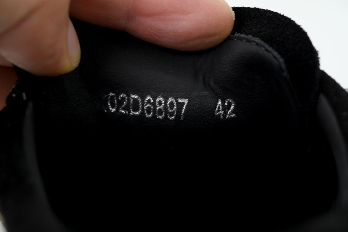 Rick Owens Strobe Vintage Low Black Suede Canvas Sneakers
