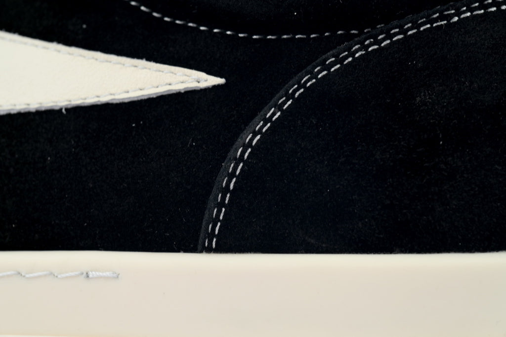 Rick Owens Vintage Low Black Milk Suede Sneakers