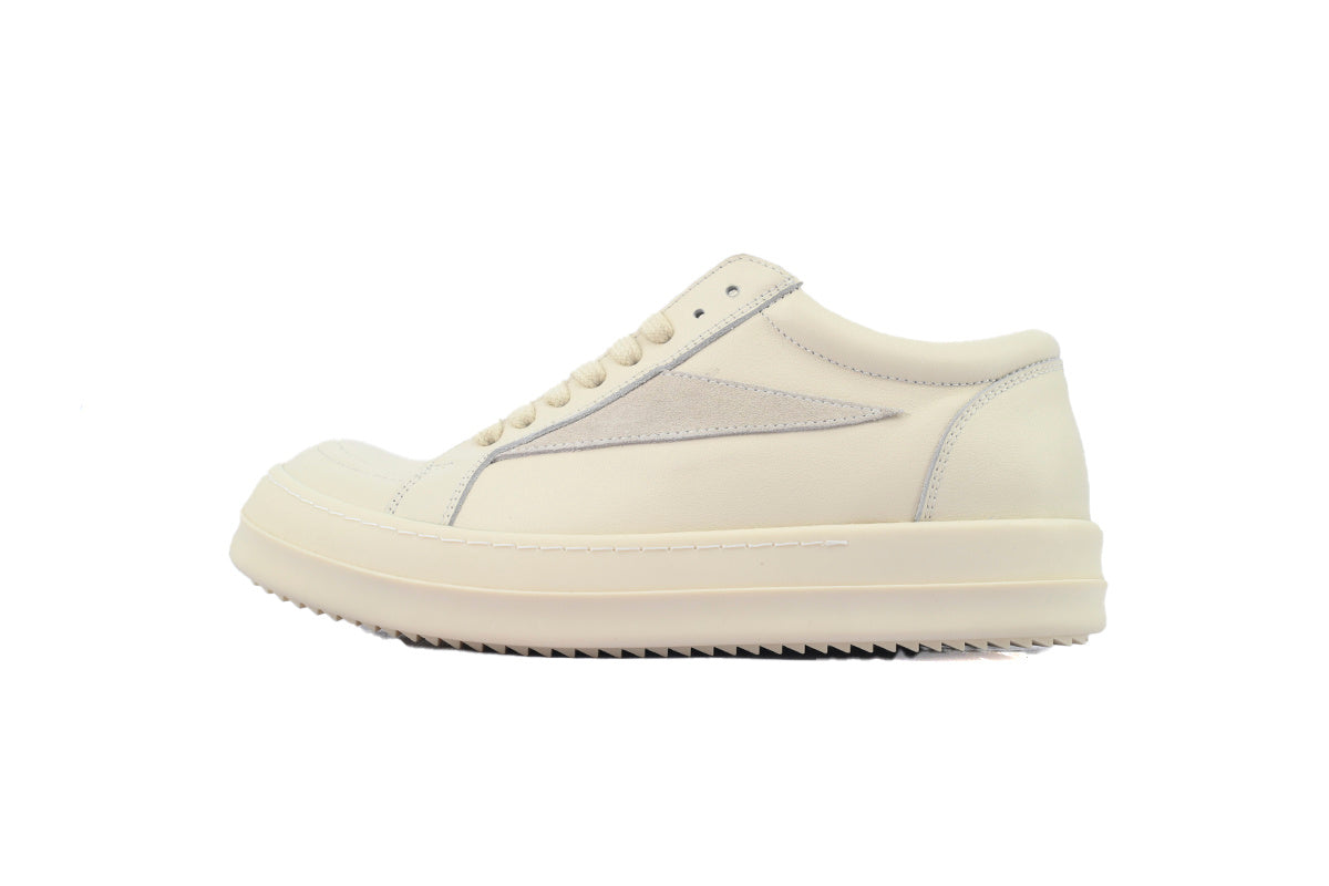 Rick Owens Women's Lido Vintage Low Milk Leather Sneakers
