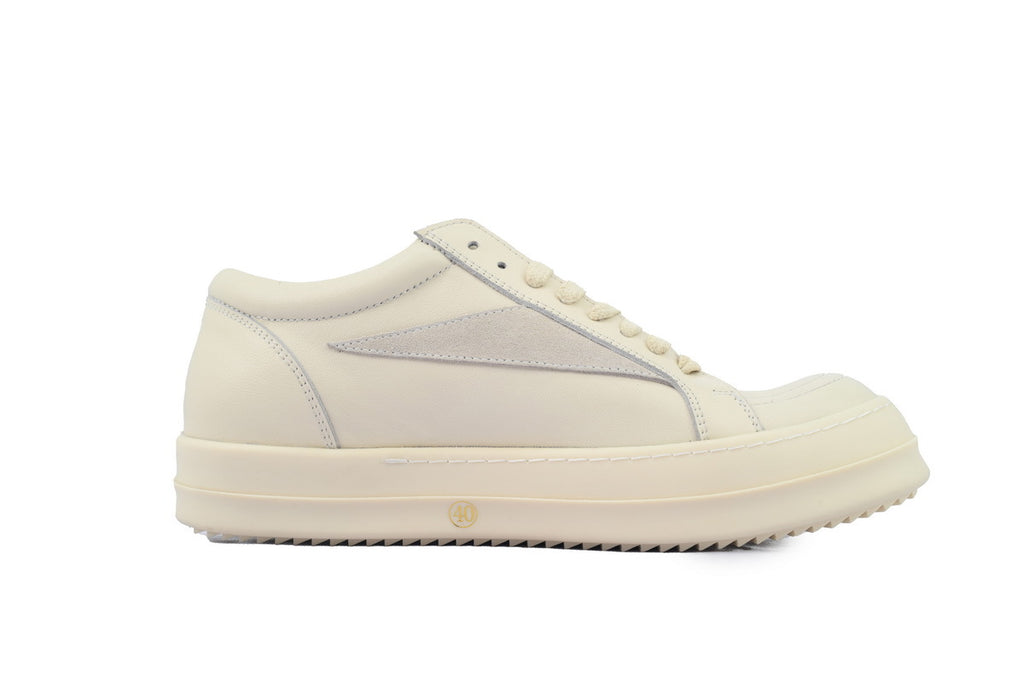 Rick Owens Women's Lido Vintage Low Milk Leather Sneakers