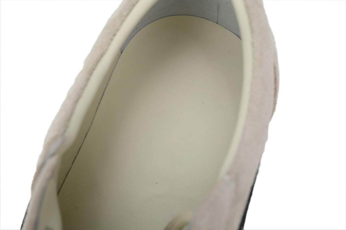 Rick Owens Men's Luxor Vintage Low Milk Black Suede Sneakers