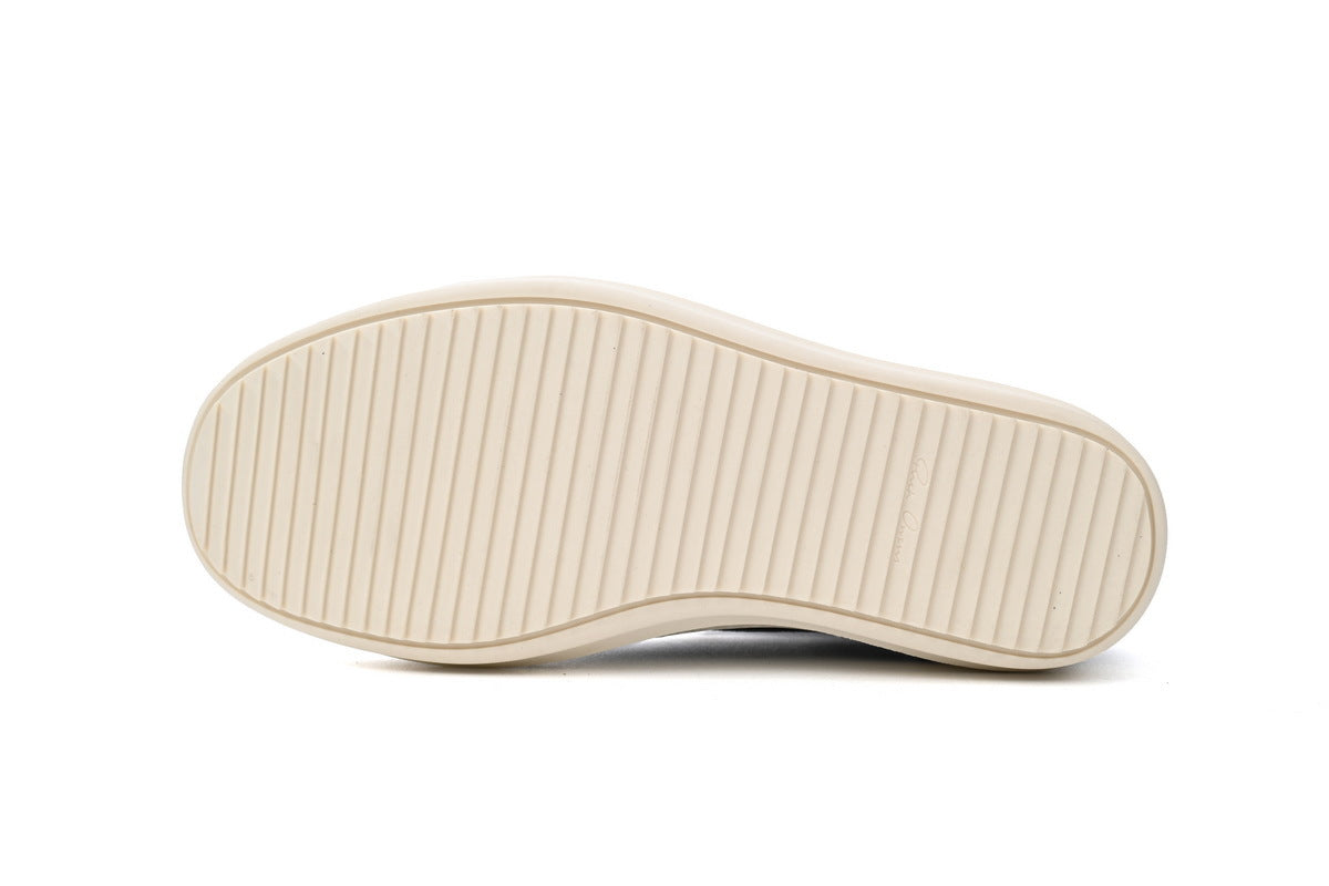 Rick Owens LPOLVS Vintage Low Black White Leather Sneakers