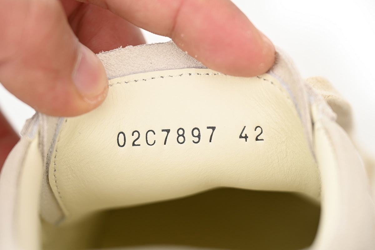 Rick Owens Luxor Vintage Low Milk Black Suede Sneakers