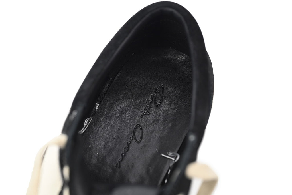 Rick Owens Vintage Low Black Milk Suede Sneakers