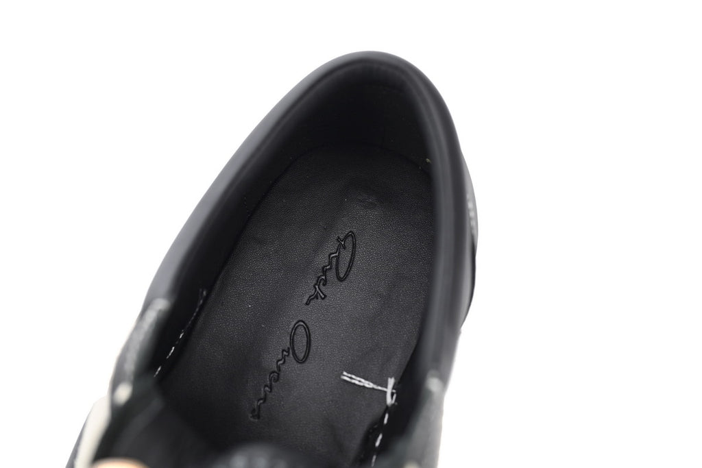 Rick Owens Vintage Low Black White Leather Sneakers