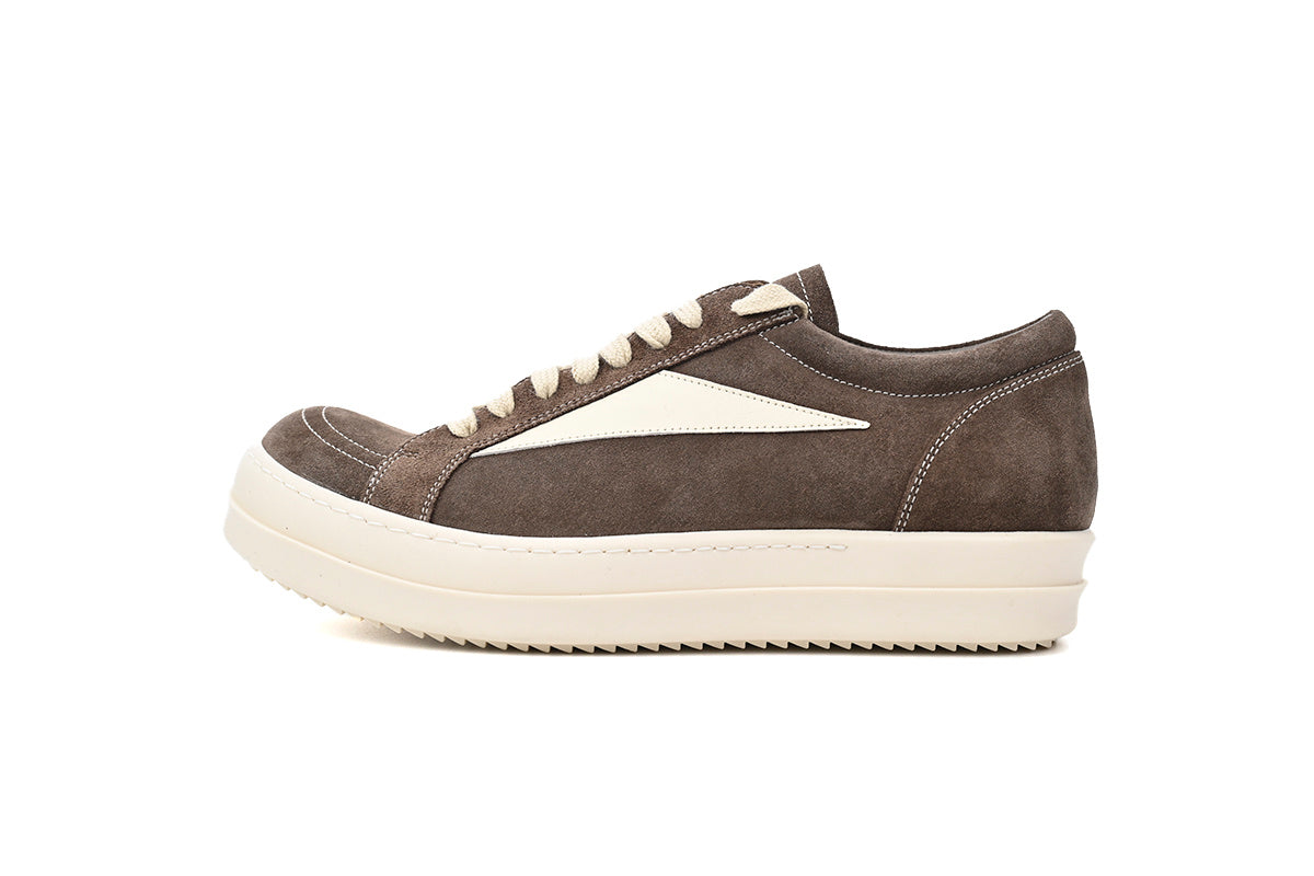 Rick Owens Vintage Low Black Brown Suede Sneakers
