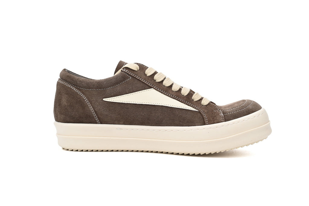 Rick Owens Vintage Low Black Brown Suede Sneakers