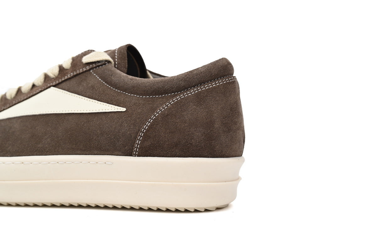 Rick Owens Vintage Low Black Brown Suede Sneakers