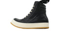Rick Owens Concordians Creep Geobasket Black Milk Leather Sneakers