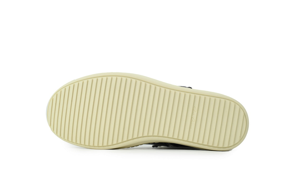 Rick Owens Geobasket Black Milk Nubuck High-Top Sneakers