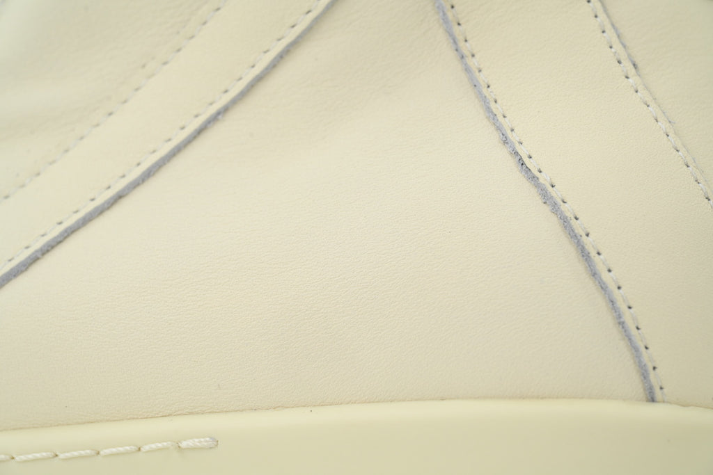 Rick Owens Geobasket Milk Leather High-Top Sneakers
