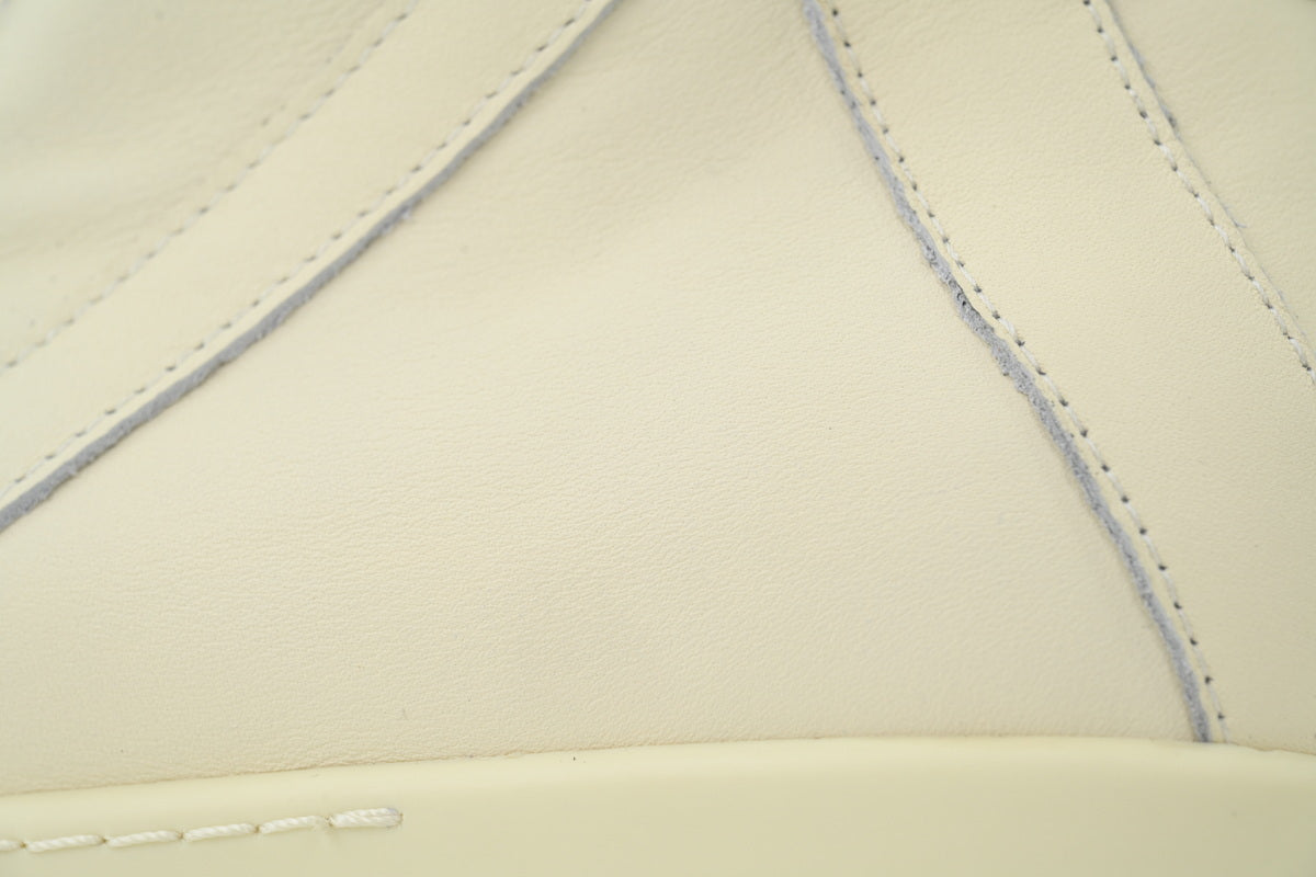 Rick Owens Geobasket Milk Leather High-Top Sneakers