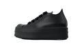 Rick Owens DRKSHDW Mega Bumper Jumbolace Low Black Leather Sneakers
