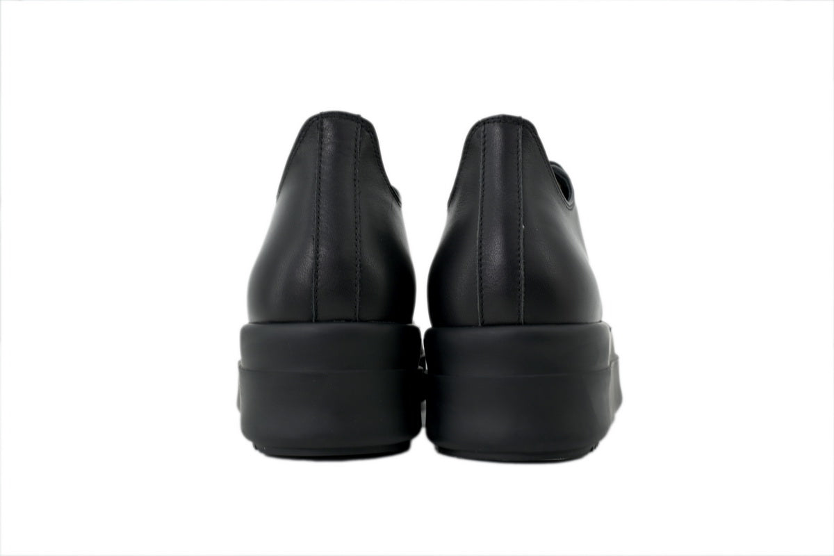 Rick Owens DRKSHDW Mega Bumper Jumbolace Low Black Leather Sneakers