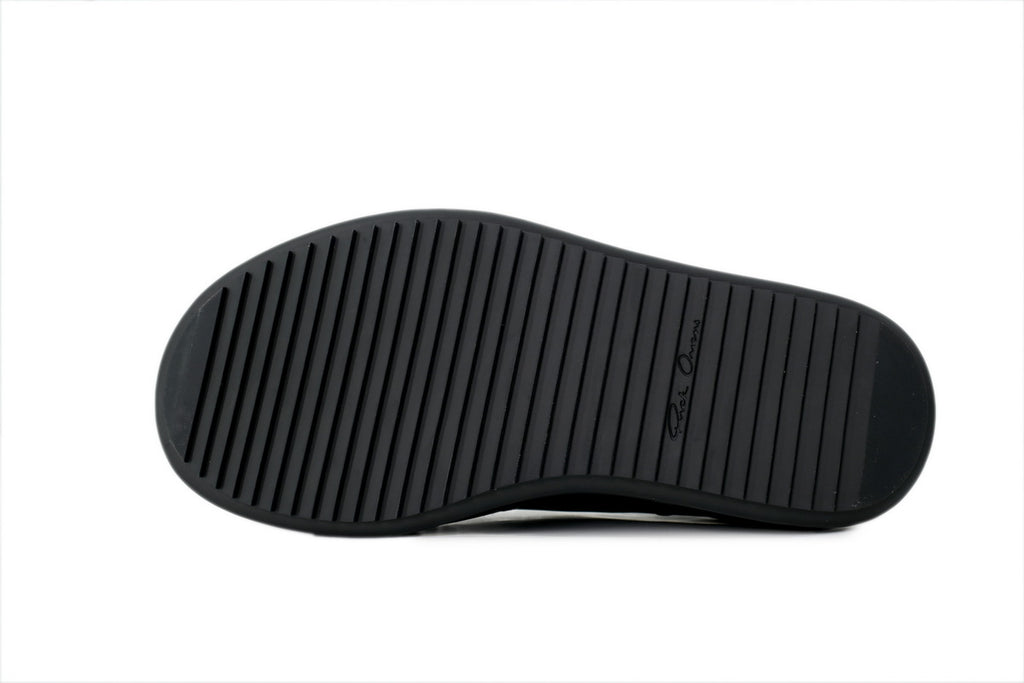 Rick Owens DRKSHDW Mega Bumper Jumbolace Low Black Leather Sneakers