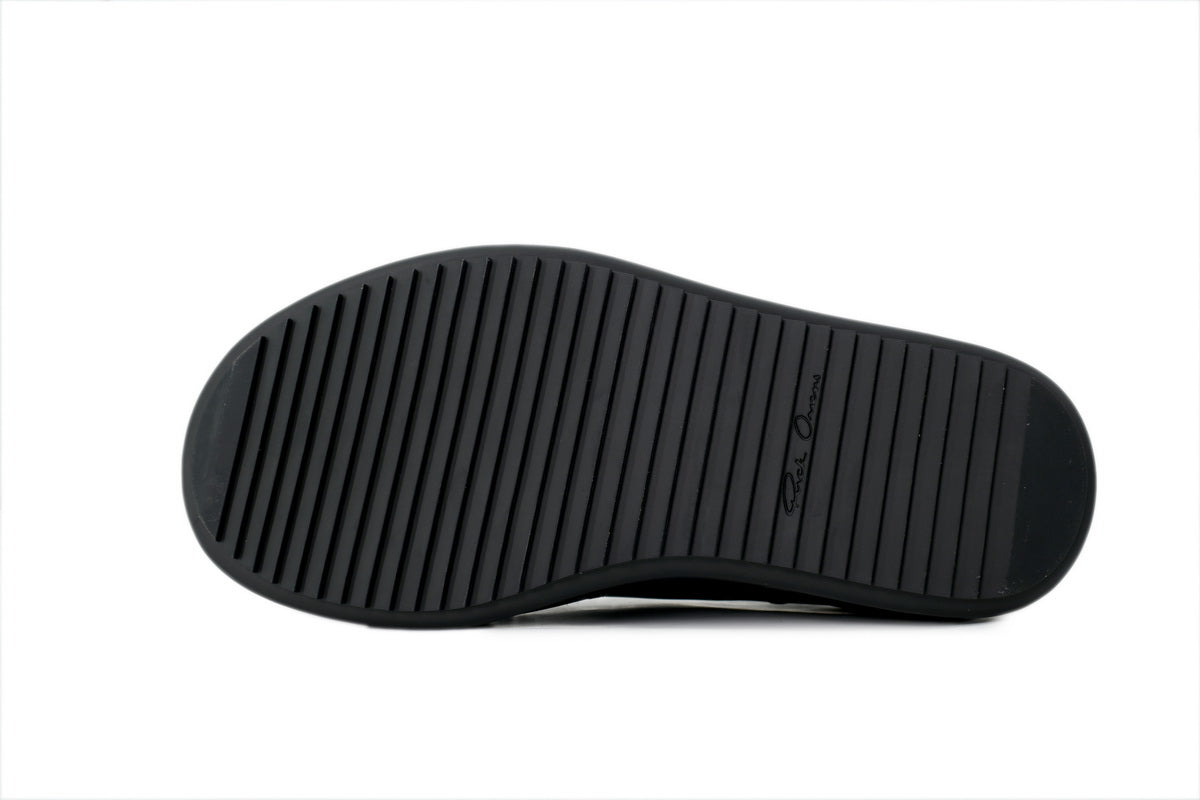 Rick Owens DRKSHDW Mega Bumper Jumbolace Low Black Leather Sneakers