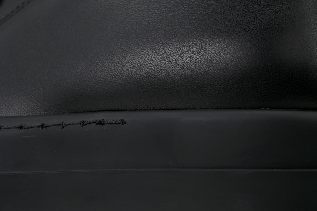 Rick Owens DRKSHDW Mega Bumper Jumbolace Low Black Leather Sneakers