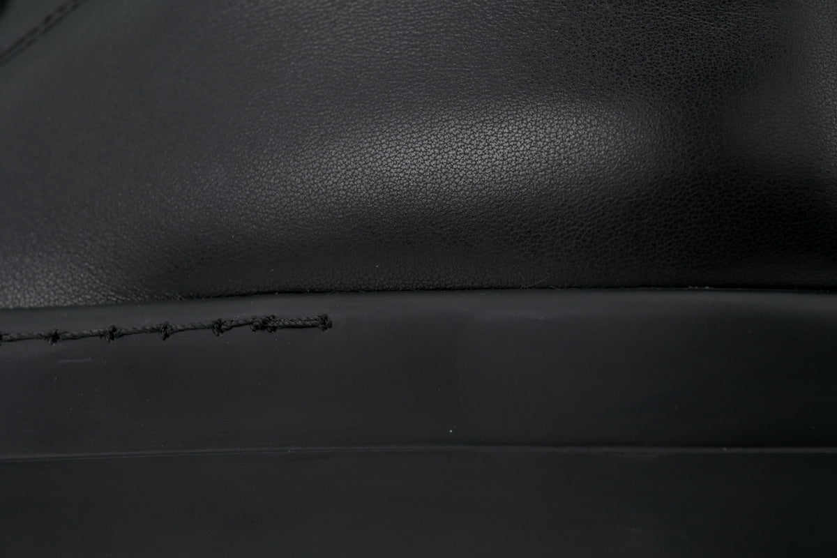 Rick Owens DRKSHDW Mega Bumper Jumbolace Low Black Leather Sneakers