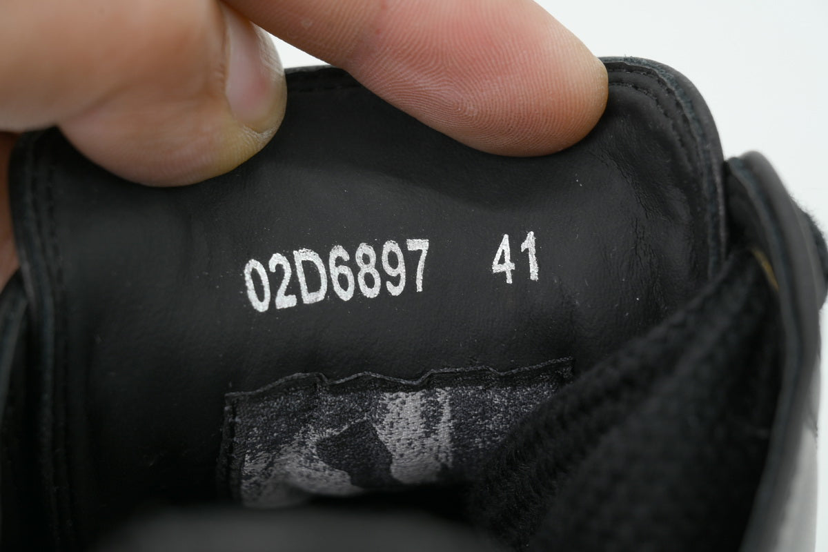 Rick Owens DRKSHDW Mega Bumper Jumbolace Low Black Leather Sneakers