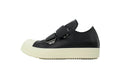 Rick Owens Extreme Low Black Leather Strap Sneakers