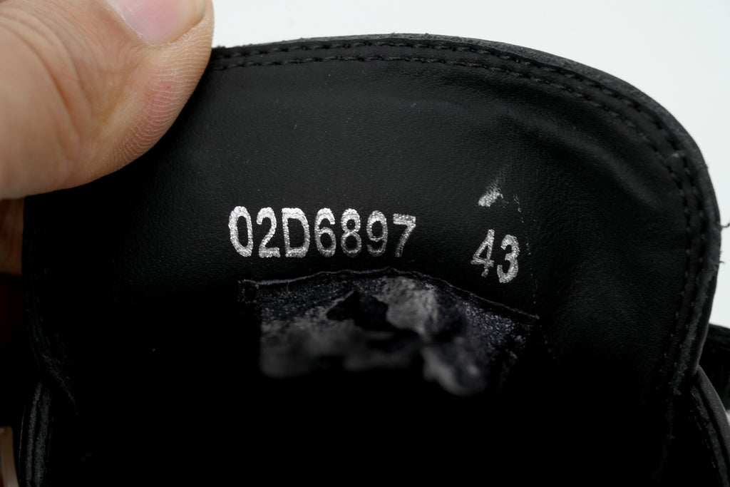 Rick Owens Extreme Low Black Leather Strap Sneakers