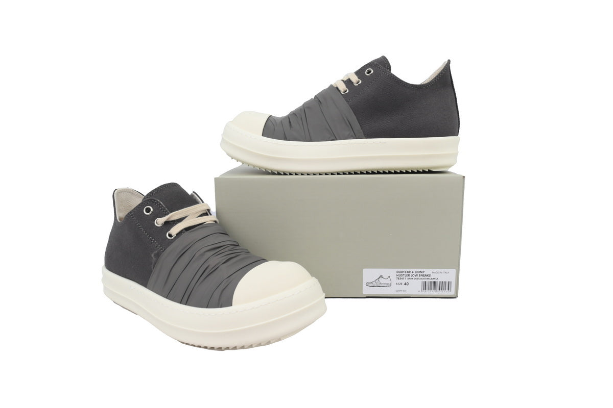 Rick Owens DRKSHDW Hustler Low Dark Dust Denim Sneakers