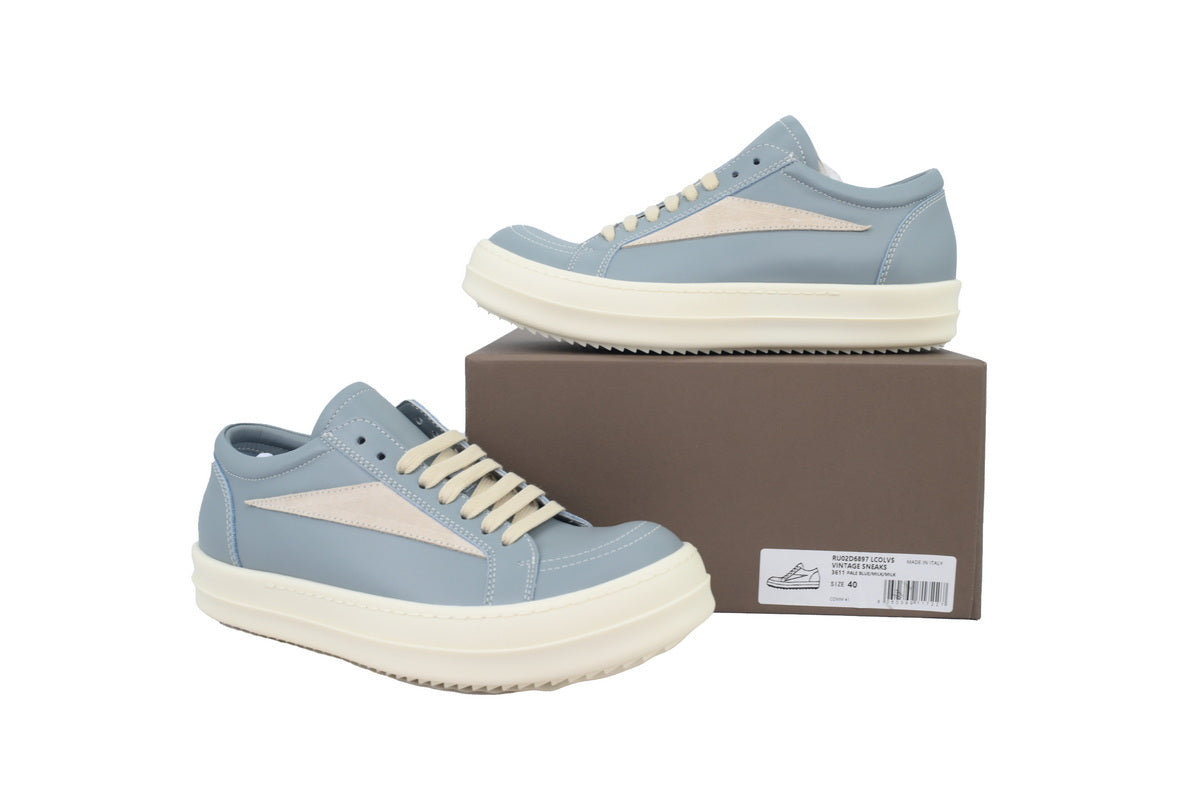 Rick Owens Porterville Vintage Low Pale Blue Sneakers