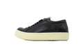 Rick Owens Black Leather Low-Top Sneakers