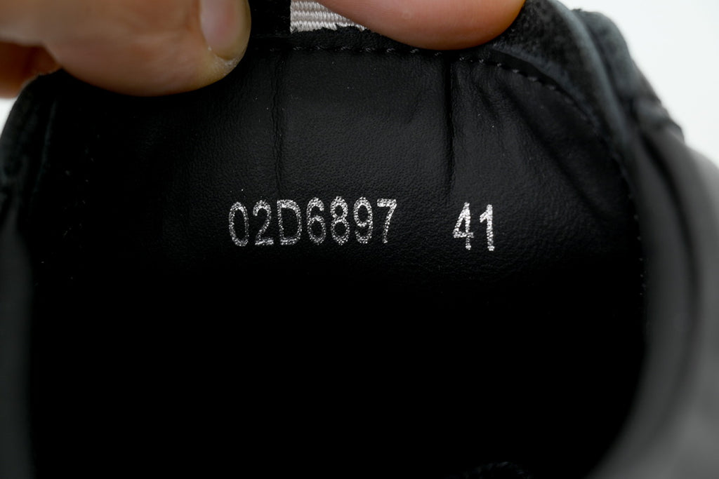 Rick Owens Black Leather Low-Top Sneakers