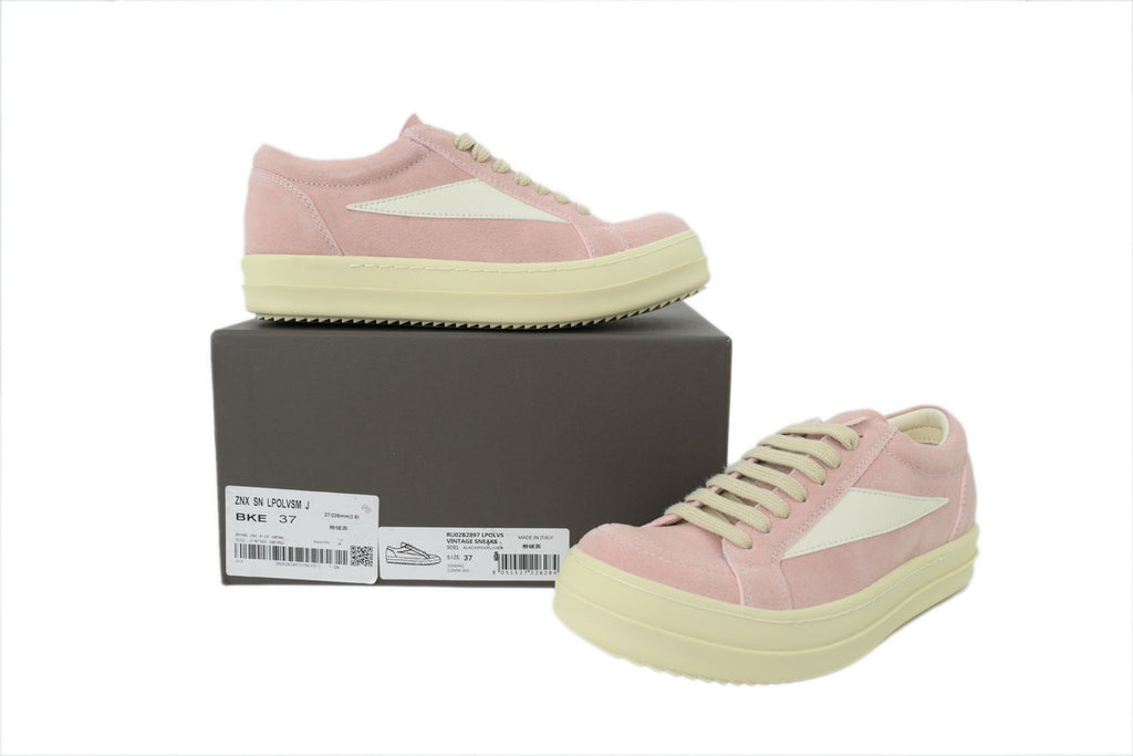 Rick Owens DRKSHDW Vintage Low Dark Pink Sneakers