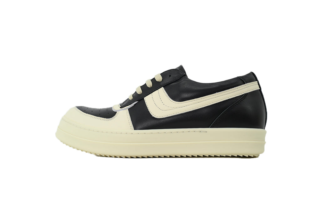 Rick Owens LPOLVS Vintage Low Black Milk Sneakers