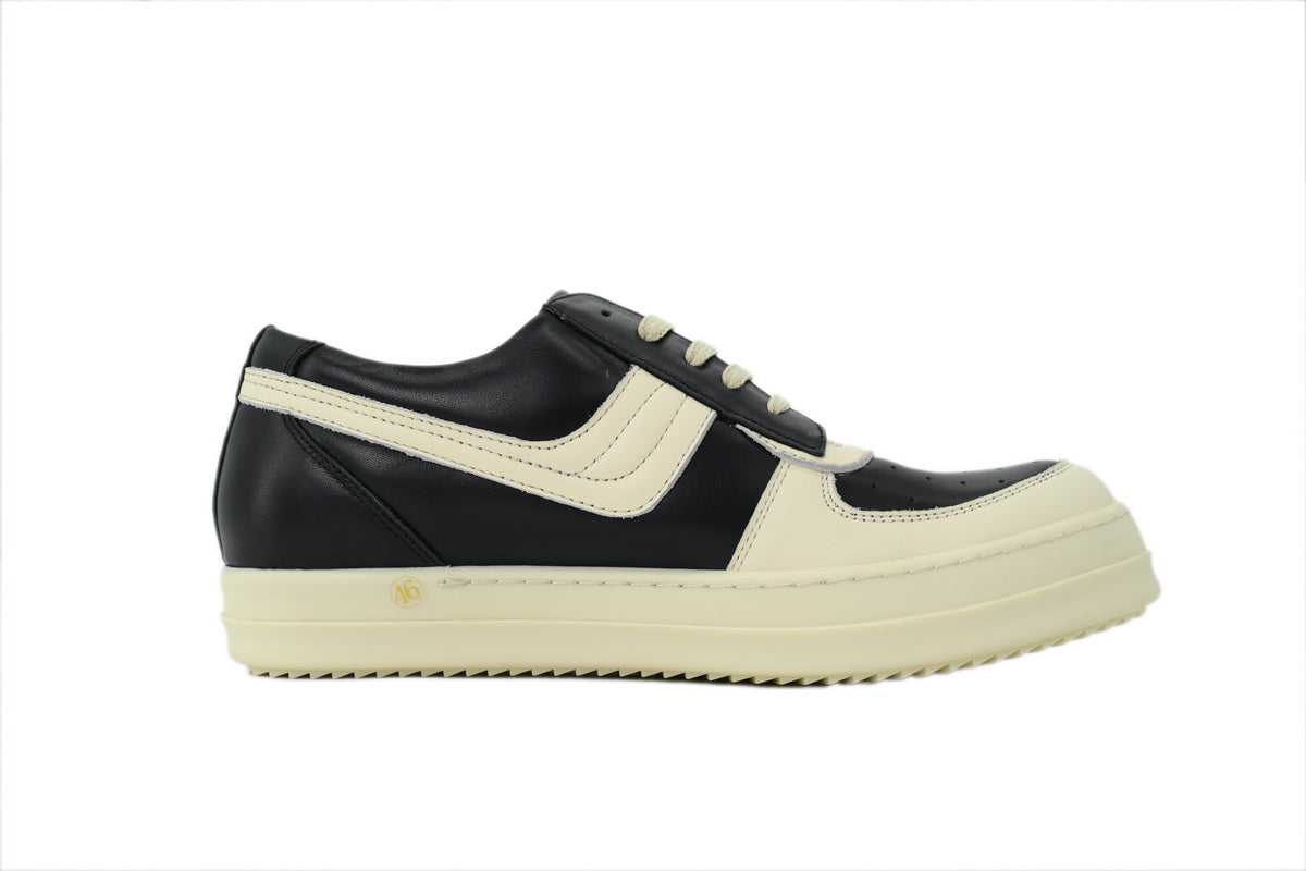 Rick Owens LPOLVS Vintage Low Black Milk Sneakers